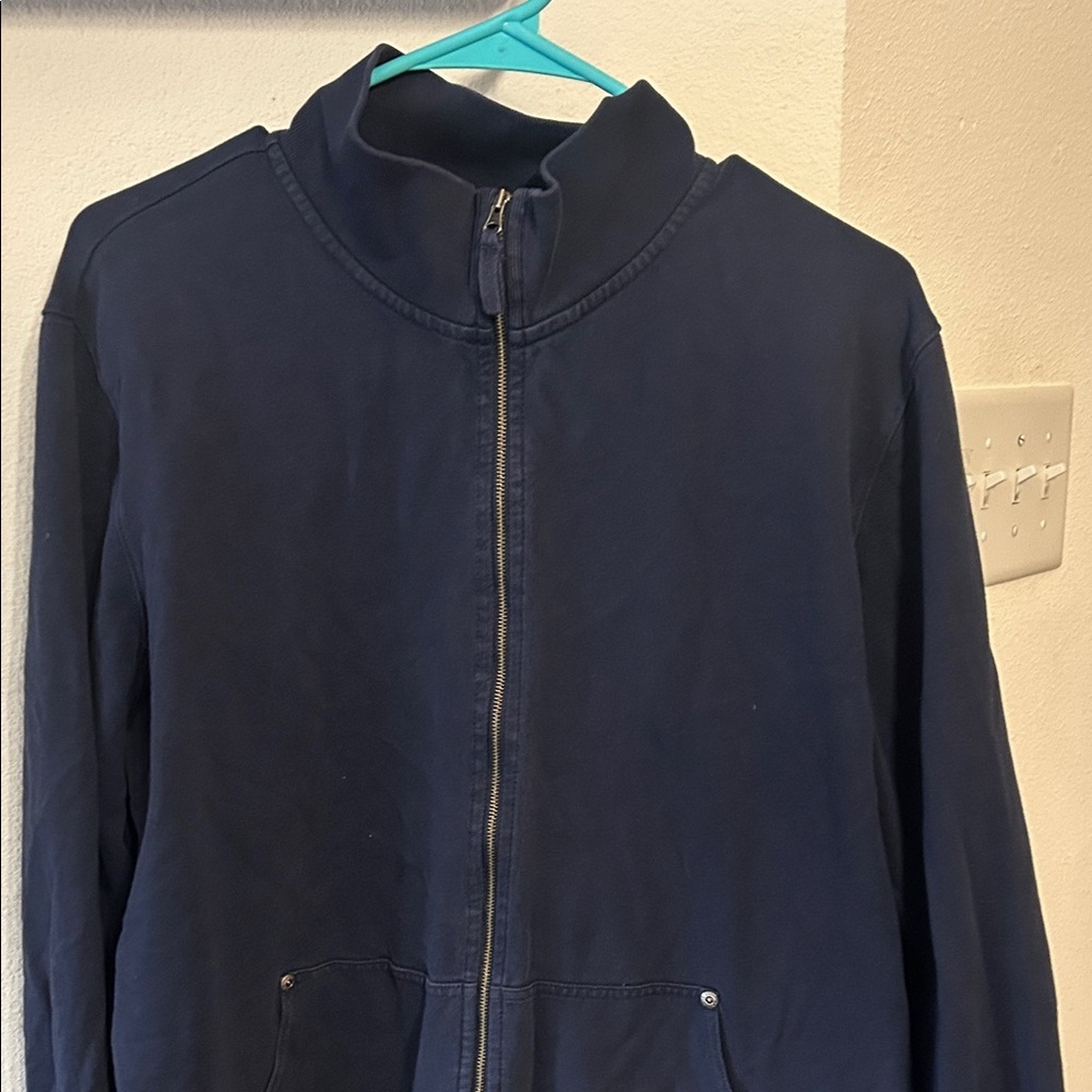 Eddie Bauer Women’s Navy Zip up - Picture 2 of 4